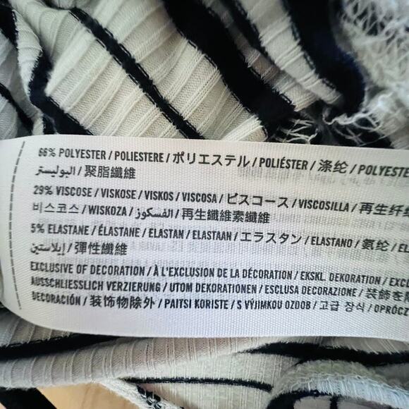 Abercrombie Striped Bodysuit Angel Sleeve Boho Small - Picture 8 of 10